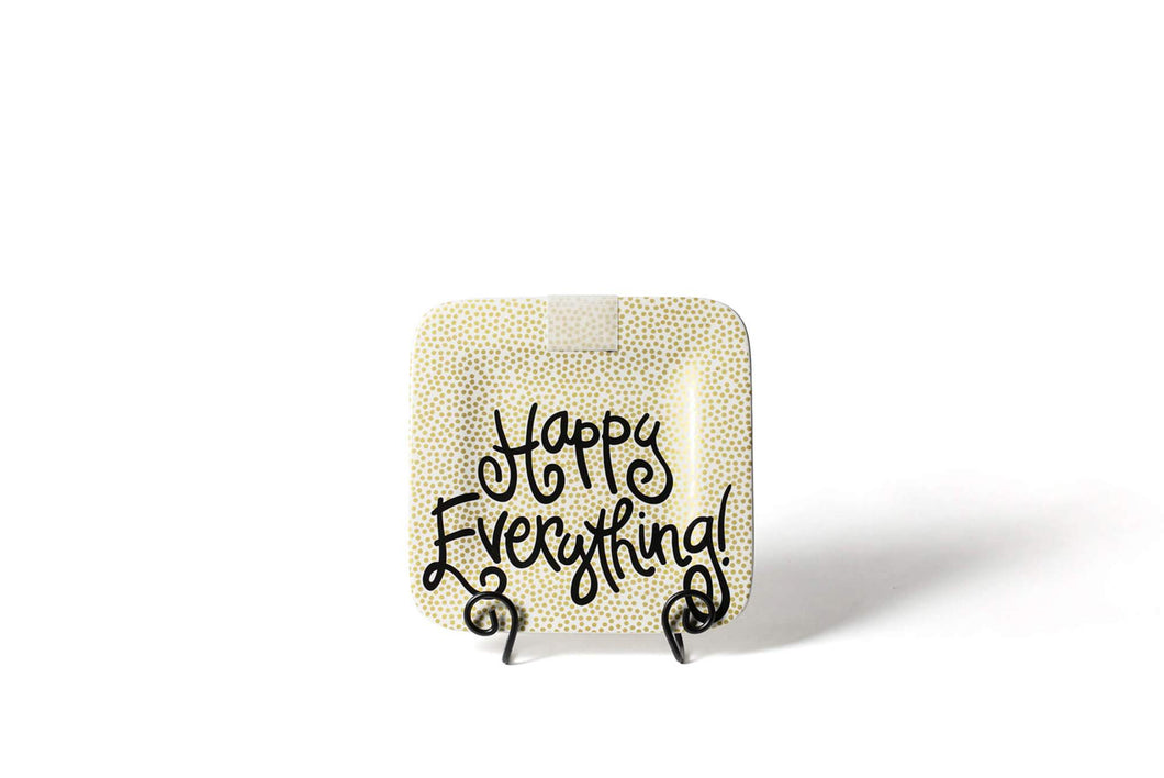 Happy Everything Gold Small Dot Mini Square Platter