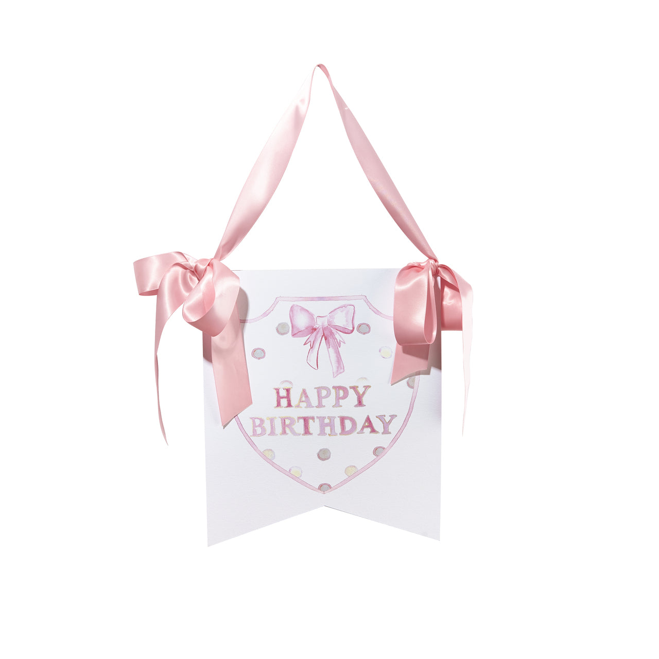 Happy Birthday Pink Bow Hanger